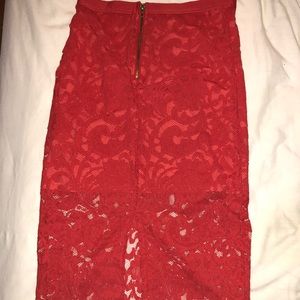 Red Lacey Skirt